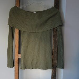 Ribbed Off the shoulder Top